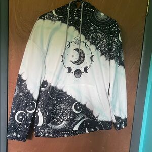 SHEIN Black and White Celestial Hoodie